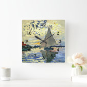 Horloge Carrée Monet - Voilier au Petit GENNEVILLIERS (Maison)