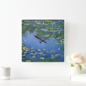 Horloge Carrée Monet Water Lilies Fine Art (1906) (Maison)