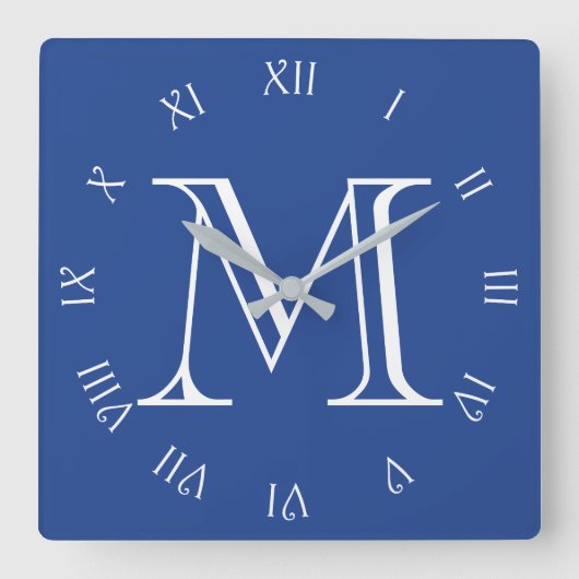 Horloge Carrée Mongram White Script (Recto)