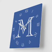 Horloge Carrée Mongram White Script (Angle)