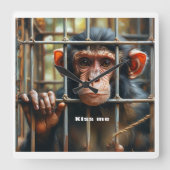 Horloge Carrée Monkey (Recto)