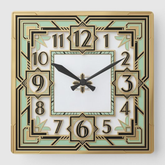 Horloge Carrée Monnaie Art déco (Recto)
