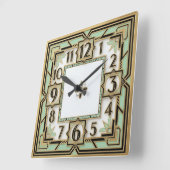Horloge Carrée Monnaie Art déco (Angle)