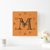 Horloge Carrée Monogram Black Numbers (Maison)