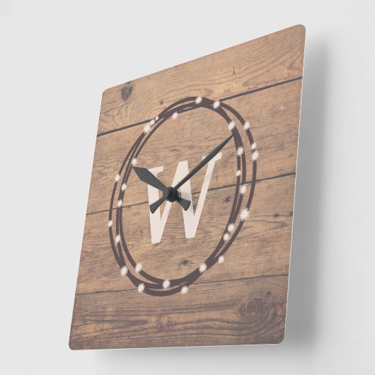 Horloge Carrée Monogram design (Angle)