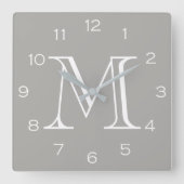 Horloge Carrée Monogram White Numbers (Recto)