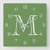 Horloge Carrée Monogram White Numbers (Recto)