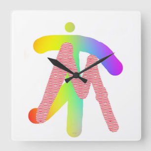 HORLOGE CARRÉE MONOGRAMME À LIBRE AIR M INITIAL