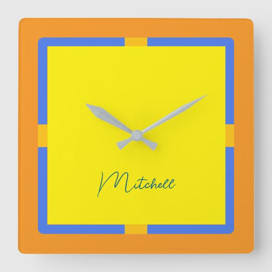 Horloge Carrée Monogramme moderne (Recto)
