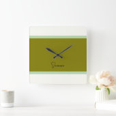 Horloge Carrée Monogramme moderne (Maison)