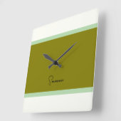 Horloge Carrée Monogramme moderne (Angle)