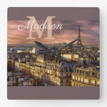 Monogramme violet Paris France Tour Eiffel