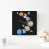 Horloge Carrée Montage solaire de Sytem (Maison)