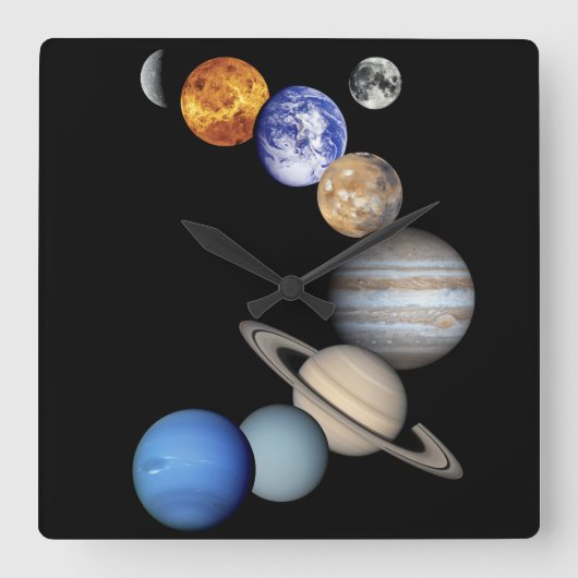 Horloge Carrée Montage solaire de Sytem (Recto)