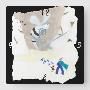 Horloge Carrée Montagne de guêpe de glace