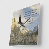 Horloge Carrée Montez Avec Des Ailes Comme Aigles Isaïe 40 (Angle)