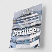 Horloge Carrée Montre bateau de croisière (Angle)