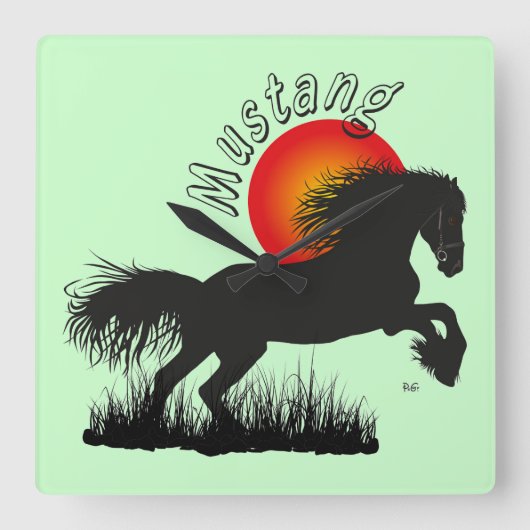 Horloge Carrée Montre Mustang (Recto)