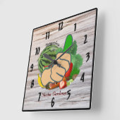 Horloge Carrée Montrez-moi le pouce Maître Gardener personnalisé (Angle)