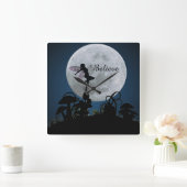 Horloge Carrée Moonlight dance arbitraire fairy clock (Maison)