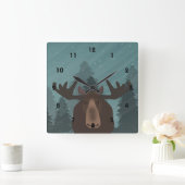 Horloge Carrée Moose clock (Maison)