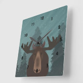 Horloge Carrée Moose clock (Angle)