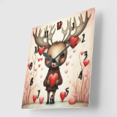 Horloge Carrée Moose Love 3 (Angle)