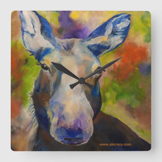 Horloge Carrée Moosey Moose (Recto)