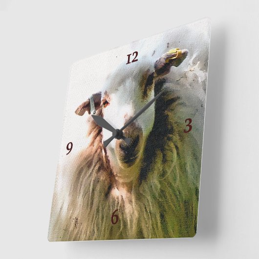 HORLOGE CARRÉE MOQUETTE (Angle)