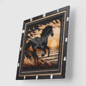 Horloge Carrée Morgan Shore Sprint : Textured Burning Style (Angle)