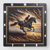 Horloge Carrée Morgan Water Gallop : Charred Grain Arwork (Recto)