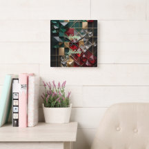 Mosaïque abstraite de Noël futuriste de luxe