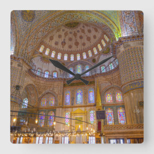 Horloge Carrée Mosquée bleue à Istanbul Turquie
