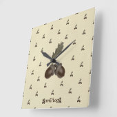 Horloge Carrée motif_3_acorn_1 (Angle)