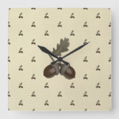 Horloge Carrée motif_3_acorn_1 (Recto)