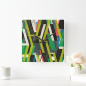 Horloge Carrée Motif à flux de suspension diagonal (Maison)