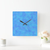 Horloge Carrée Motif Abstrait bleu (Maison)