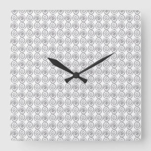 Horloge Carrée Motif celtique à double spirale