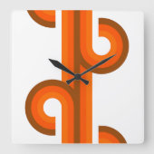Horloge Carrée Motif d'art de fusion géométrique Abstrait (Recto)