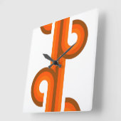 Horloge Carrée Motif d'art de fusion géométrique Abstrait (Angle)