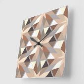 Horloge Carrée Motif de couleurs naturelles géométriques (Angle)