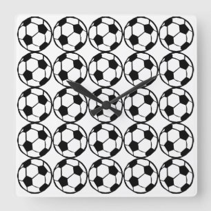 Horloge Carrée Motif de football
