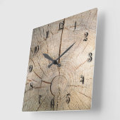 Horloge Carrée Motif de journal (Angle)