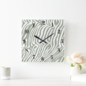 Horloge Carrée motif de peau zébrée (Maison)