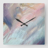 Horloge Carrée Motif de peinture Abstrait (Recto)