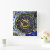 Horloge Carrée Motif de réverbère Steampunk (Maison)