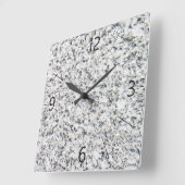Horloge Carrée Motif de surface en granit (Angle)