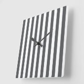 Horloge Carrée Motif des rayures gris de Mod (Angle)