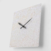 Horloge Carrée Motif en pierre de Travertine Acrylique (Angle)