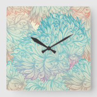 Motif floral multicolore de griffonnage